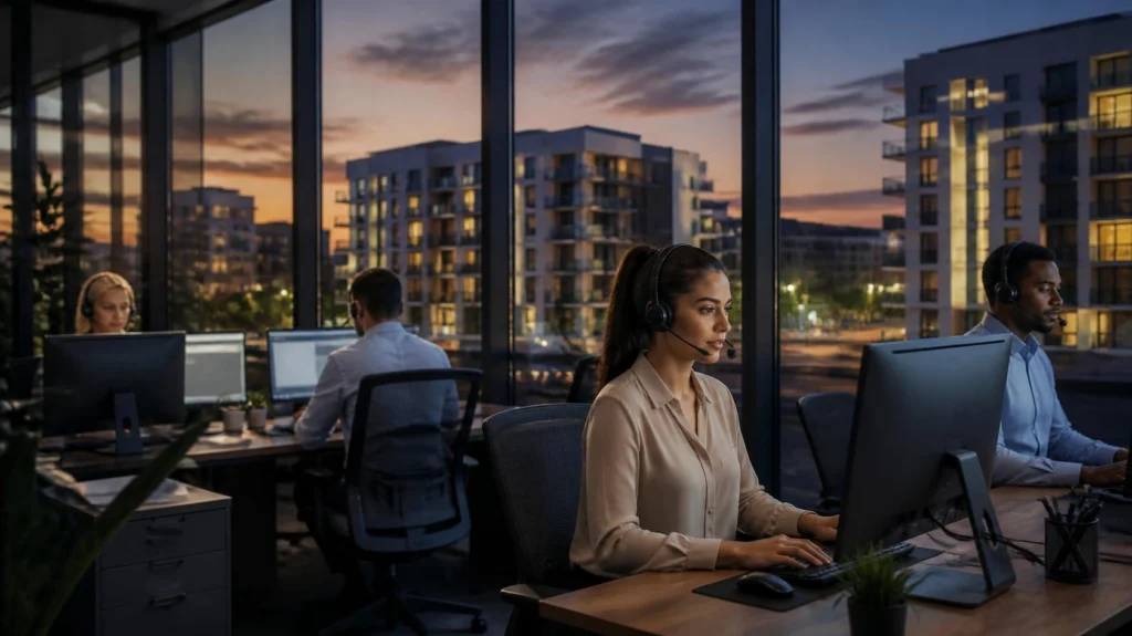Live agents supporting a multifamily property portfolio’s calls after hours