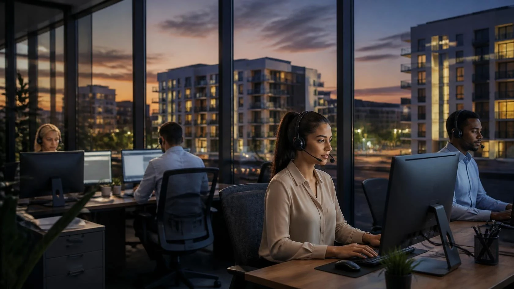 Live agents supporting a multifamily property portfolio’s resident calls after hours